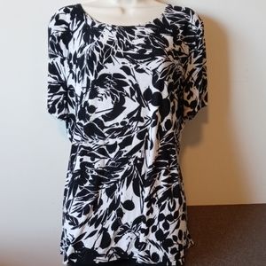 XXL Blk & White JM Collections Short Sleeve Shirt